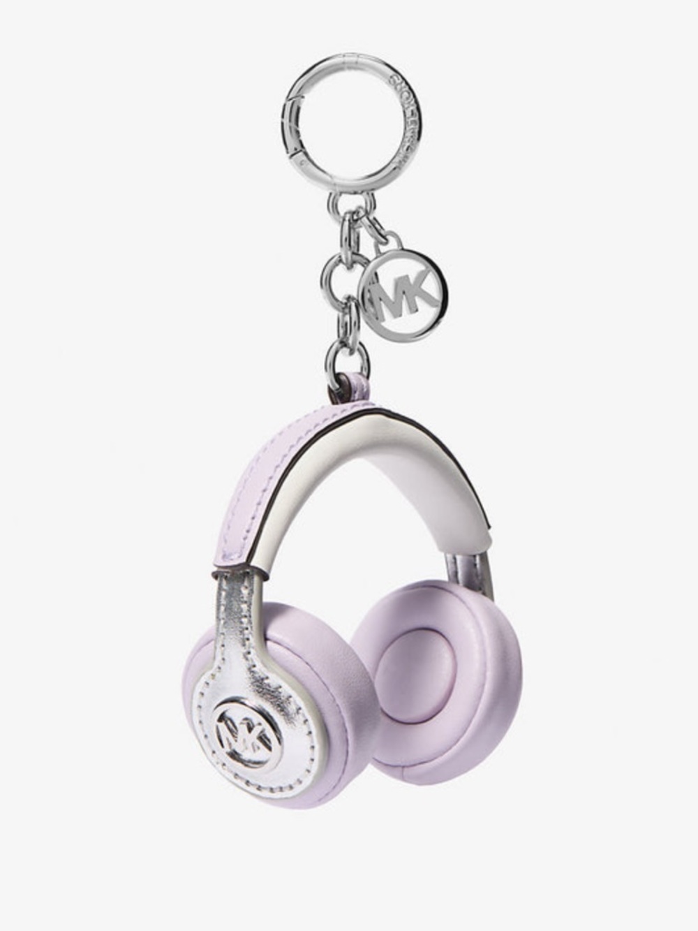 MICHAEL KORS Headphones Bag Charm in Lilac with Silver Hardware NWT - Picture 2 of 6